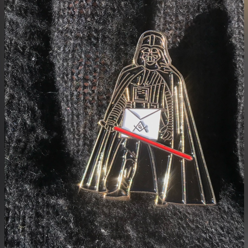Darth Vader Mason Lapel Pin Freemason Masonic Freemasonry Star Wars